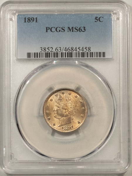 Liberty Nickels 1891 LIBERTY NICKEL – PCGS MS-63