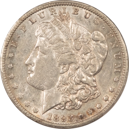 Morgan Dollars 1893-CC MORGAN DOLLAR – PCGS XF-45, FLASHY & LOOKS AU, WELL-STRUCK!