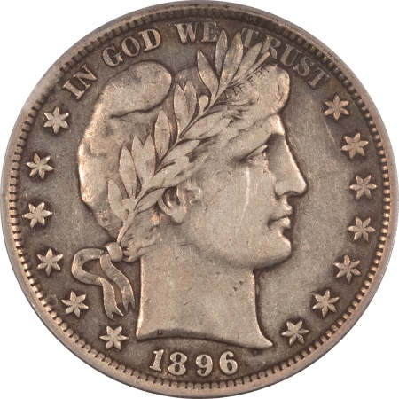 Barber Halves 1896 BARBER HALF DOLLAR – PCGS VF-30, TOUGH IN THIS GRADE!