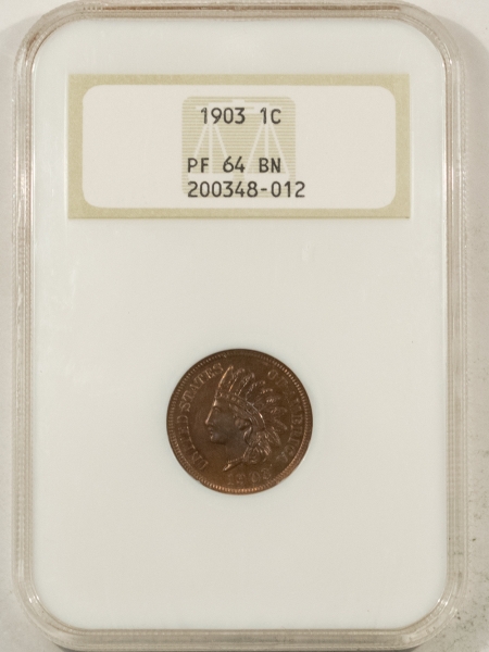 Indian 1903 PROOF INDIAN CENT – NGC PF-64 BN, OLD FATTIE! PREMIUM QUALITY!