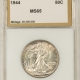 New Certified Coins 1942-S WALKING LIBERTY HALF DOLLAR – PCGS MS-64, BLAST WHITE