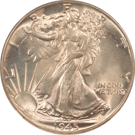 New Certified Coins 1945 WALKING LIBERTY HALF DOLLAR – NGC MS-64, FLASHY & ORIGINAL WHITE!