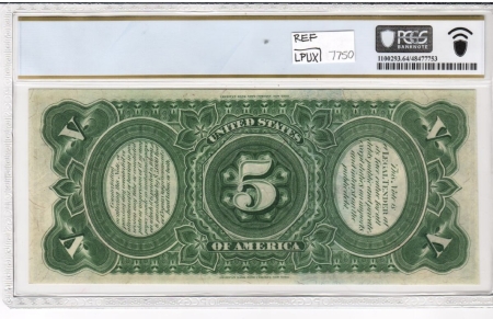 Large U.S. Notes 1869 $5 RAINBOW LEGAL TENDER, FR-64, PCGS CU-64 PPQ FRESH FROM AN OLD COLLECTION