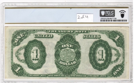 Large Treasury Note 1891 $1 TREASURY NOTE, 4 CONSECUTIVE NOTES, PCGS VF30-XF40; FROM OLD COLLECTION