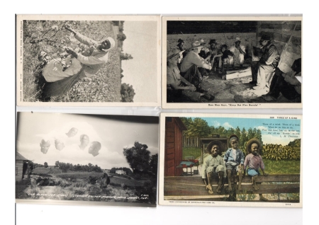 Miscellaneous COLLECTION OF 67 DIFFERENT BLACK POSTCARDS, REAL PHOTOS, GREAT THEMES-1900-20s!