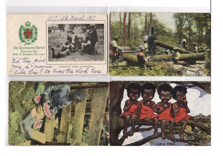 Miscellaneous COLLECTION OF 67 DIFFERENT BLACK POSTCARDS, REAL PHOTOS, GREAT THEMES-1900-20s!