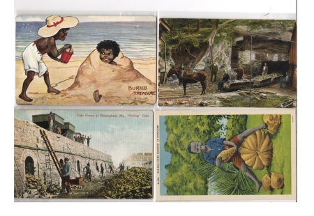 Miscellaneous COLLECTION OF 67 DIFFERENT BLACK POSTCARDS, REAL PHOTOS, GREAT THEMES-1900-20s!