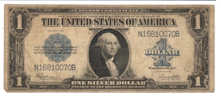 Large Silver Certificates 1923 $1 SILVER CERTIFICATE, FR-237, HONEST CIRCULATED EXAMPLE