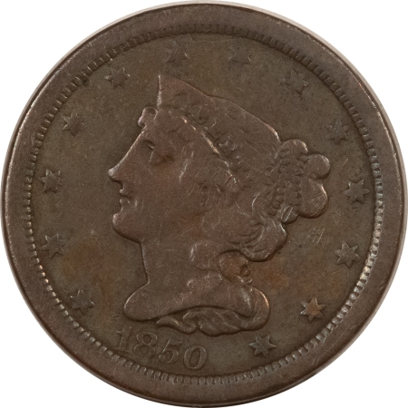 Braided Hair Half Cents 1850 BRAIDED HAIR HALF CENT – CIRCULATED!