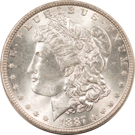 Morgan Dollars 1887 MORGAN DOLLAR – BLAST WHITE UNCIRCULATED, VERY CHOICE!