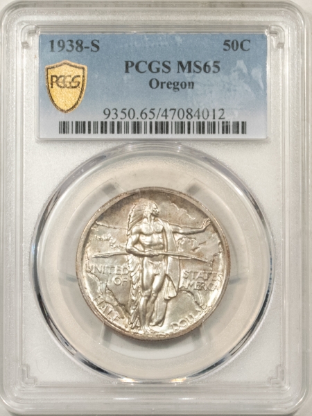 New Certified Coins 1938-S OREGON COMMEMORATIVE HALF DOLLAR – PCGS MS-65, FRESH FLASHY GEM!