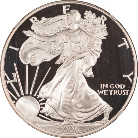 American Silver Eagles 2006-W $1 PROOF AMERICAN SILVER EAGLE, 1 OZ – NGC PF-70 ULTRA CAMEO!