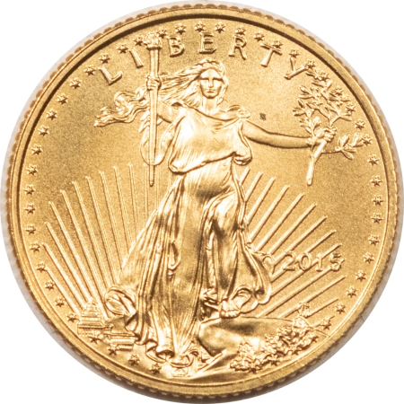 American Gold Eagles, Buffaloes, & Liberty Series 2015 1/10 OZ $5 AMERICAN GOLD EAGLE – GEM UNCIRCULATED