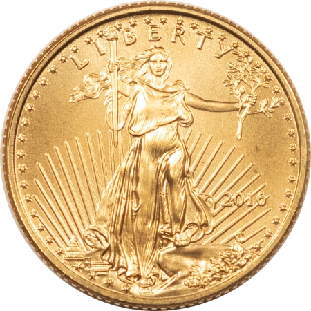 American Gold Eagles, Buffaloes, & Liberty Series 2016 1/10 OZ $5 AMERICAN GOLD EAGLE – GEM UNCIRCULATED