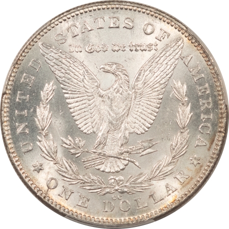 Morgan Dollars 1880-CC MORGAN DOLLAR 8/7 REVERSE OF 1878 – PCGS MS63, BLAST WHITE! CARSON CITY!