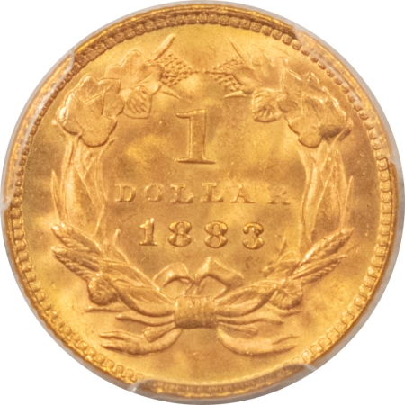 $1 1883 $1 GOLD DOLLAR – PCGS MS-67, SUPERB GEM! TOUGH DATE!