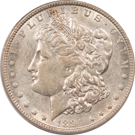 Morgan Dollars 1894-O MORGAN DOLLAR – PCGS AU-50, FLASHY WHITE!