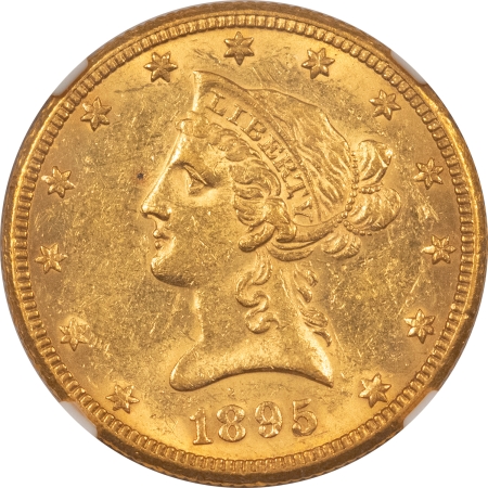 $10 1895-O $10 LIBERTY GOLD – NGC AU-58, FRESH & FLASHY!