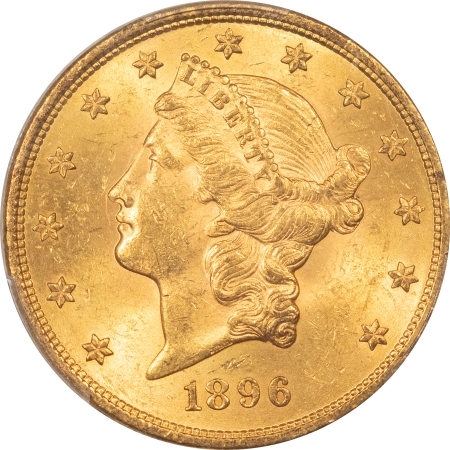 $20 1896 $20 LIBERTY GOLD PCGS MS-63, CHOICE BETTER DATE!