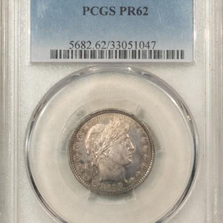 U.S. Certified Coins 1896 PROOF BARBER QUARTER – PCGS PR-62, NICE ORIGINAL