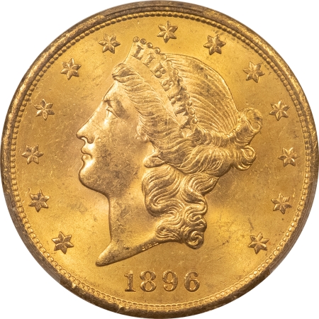 $20 1896-S $20 LIBERTY GOLD PCGS MS-63, FLASHY CHOICE BETTER DATE!