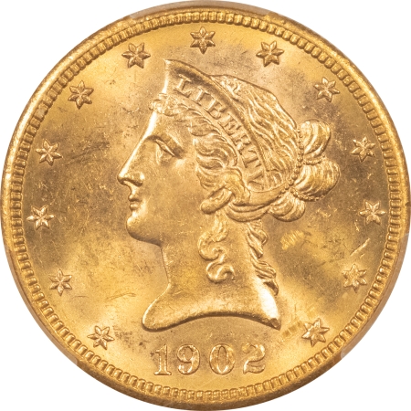 $10 1902-S $10 LIBERTY GOLD – PCGS MS-63, PREMIUM QUALITY!