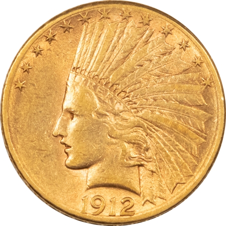 $10 1912-S $10 INDIAN GOLD – ORIGINAL! ABOUT UNCIRCULATED, BETTER DATE!