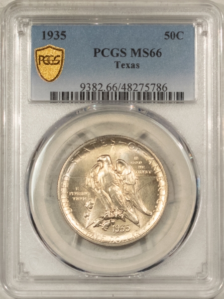 New Certified Coins 1935 TEXAS COMMEMORATIVE HALF DOLLAR – PCGS MS-66, FRESH & FLASHY!