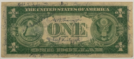 New Store Items 1935-A $1 SILVER CERTIFICATE, “SHORT SNORTER”, FR-1608, CIRCULATED