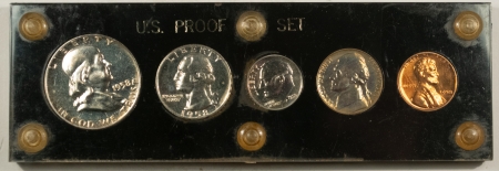 New Store Items 1958 5 COIN PROOF SILVER SET – GEM PROOF IN VINTAGE CAPITAL HOLDER!