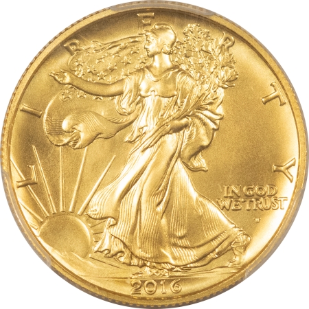 Modern Gold Commems 2016-W 24K GOLD WALKING LIBERTY HALF DOLLAR, 1/2 OZ – PCGS SP-70, 100TH ANNIV!