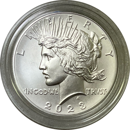 New Store Items 2023 PEACE SILVER DOLLAR COMMEMORATIVE, GEM UNCIRCULATED IN ORIGINAL PKG, FRESH