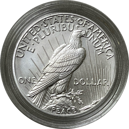 New Store Items 2023 PEACE SILVER DOLLAR COMMEMORATIVE, GEM UNCIRCULATED IN ORIGINAL PKG, FRESH