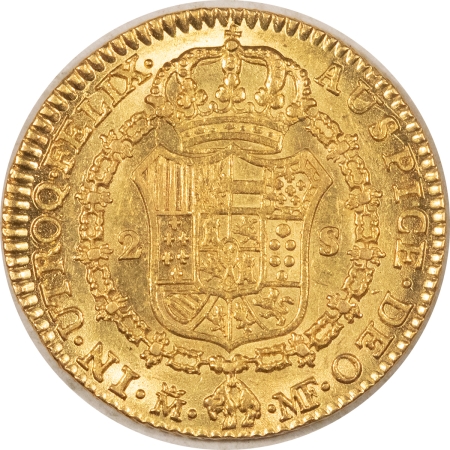 New Store Items 1797 SPAIN GOLD 2 ESCUDOS, KM-435.1 HIGH GRADE EXAMPLE W/ MUCH LUSTER REMAINING!