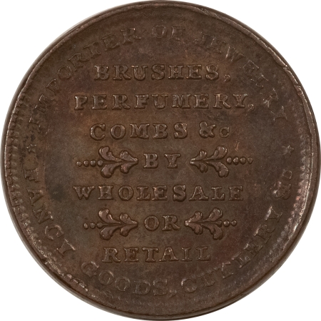 Civil War & Hard Times 1835 HARD TIMES TOKEN, ALFRED WILLARD BOSTON MA, HT-171 – PLEASING CIRCULATED!