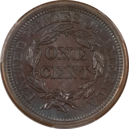 Braided Hair Large Cents 1849 BRAIDED HAIR LARGE CENT, NEWCOMB 22 – PCGS MS-65 BN, SCARCE GEM & PRETTY!