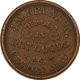 Civil War & Hard Times 1863 CIVIL WAR PATRIOTIC TOKEN, UNION FOREVER, 341/180, R-1- PLEASING CIRCULATED