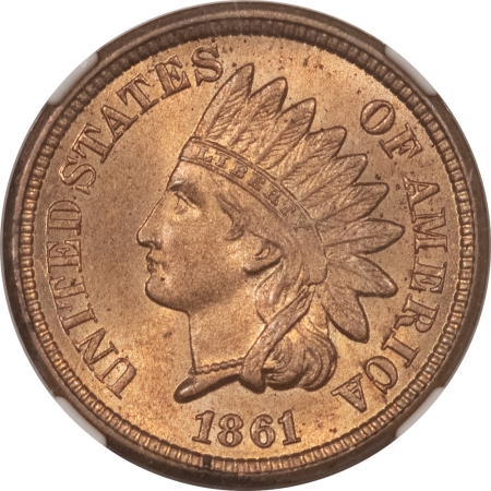 Indian 1861 INDIAN CENT – NGC MS-65, ORIGINAL GEM!