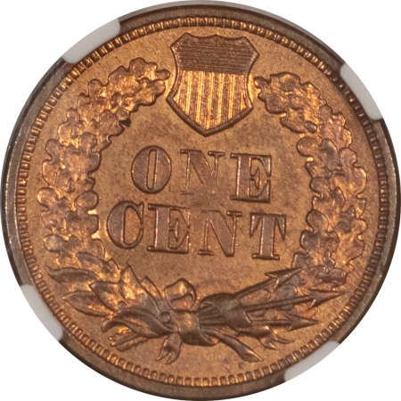 Indian 1868 INDIAN CENT NGC MS-65 RB, GEM LOTS OF RED!