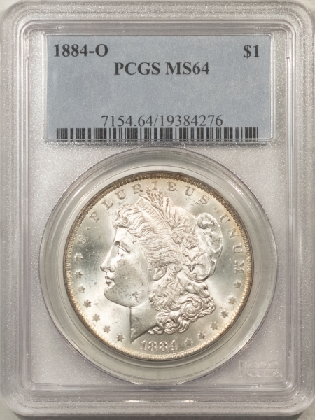 Morgan Dollars 1884-O MORGAN DOLLAR – PCGS MS-64, WHITE!