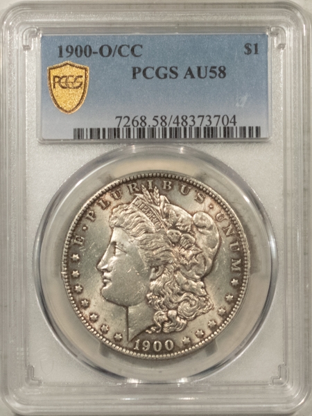 Morgan Dollars 1900/O-CC MORGAN DOLLAR – PCGS AU-58, LUSTROUS!