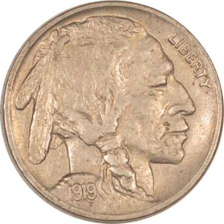 Buffalo Nickels 1919-S BUFFALO NICKEL – HIGH GRADE EXAMPLE, AU DETAILS, VERY MINOR OBVERSE SPOTS