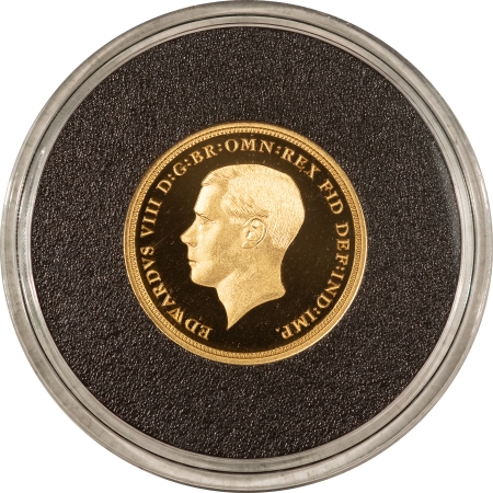 New Store Items 1937 EDWARD VIII PROOF GOLD SOVEREIGN RESTRIKE, .2354 AGW, .917 FINE-GEM PROOF!