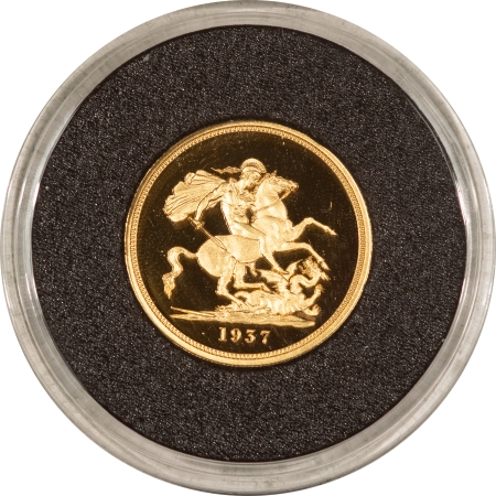 New Store Items 1937 EDWARD VIII PROOF GOLD SOVEREIGN RESTRIKE, .2354 AGW, .917 FINE-GEM PROOF!