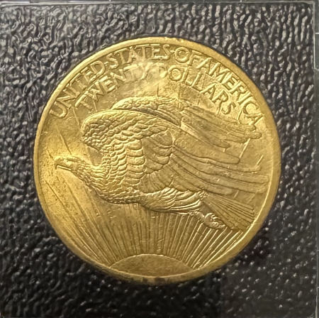 $20 1908 $20 ST. GAUDENS GOLD, NO MOTTO, LUSTROUS AU-A NICE LOOKING TYPE COIN!