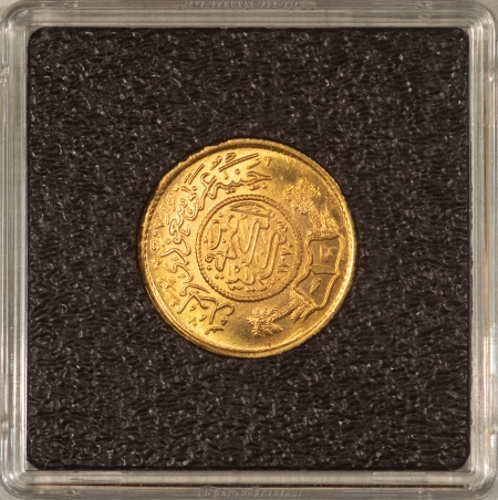 Bullion 1950 (1370) SAUDI ARABIA GOLD GUINEA, KM-36, .2354 – GEM BRILLIANT UNCIRCULATED!