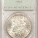 Morgan Dollars 1885-O MORGAN DOLLAR – PCGS MS-64, RATTLER, PREMIUM QUALITY!