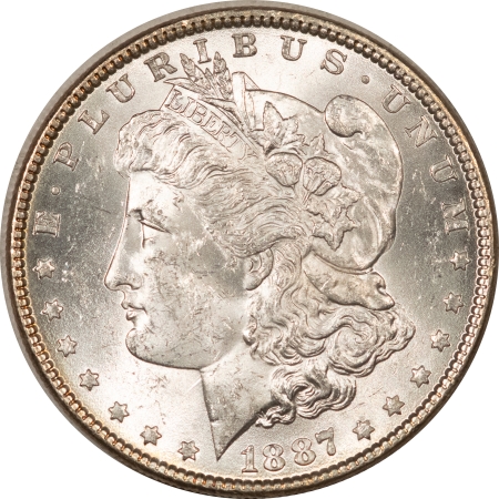 Morgan Dollars 1887 MORGAN DOLLAR – UNCIRCULATED, FLASHY!