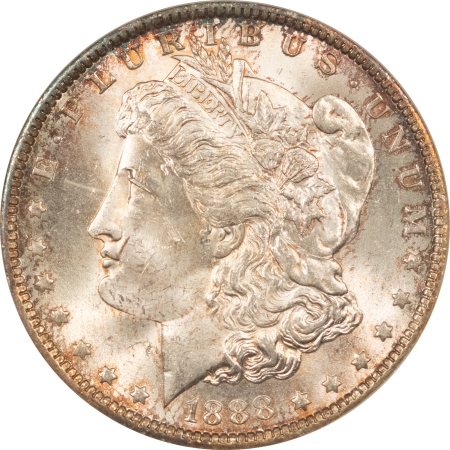 Morgan Dollars 1888-O MORGAN DOLLAR – NGC MS-63, OLD FATTIE HOLDER! PREMIUM QUALITY!