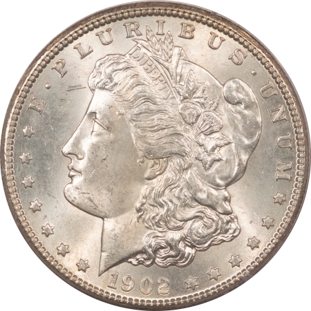 Morgan Dollars 1902-O MORGAN DOLLAR – PCGS MS-63, RATTLER, PREMIUM QUALITY!